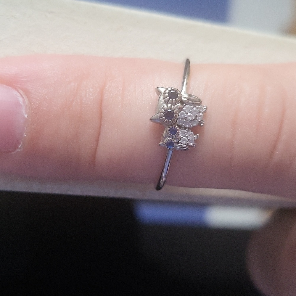 SS925 owl ring - Picture 2 of 3